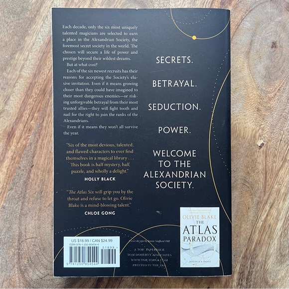 Olivie Blake Atlas Series: The Atlas Six, Atlas Paradox, Atlas Complex Paperback - Picture 3 of 11